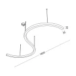 Подвесной светильник LeDron LED SNAKE LED SNAKE Mini Black 4000K