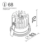 Встраиваемый светодиодный светильник LeDron FAST TOP MINI FAST TOP MINI Black Triac Dim от ImperiumLoft