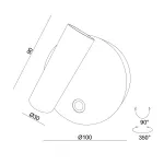 Настенный светодиодный светильник LeDron READ WLB136-7W Black от ImperiumLoft