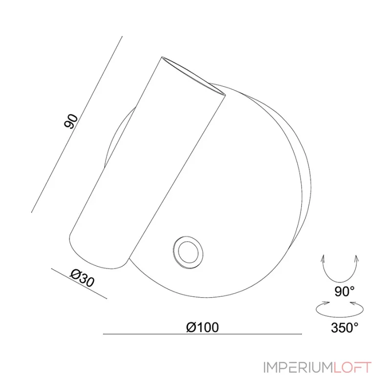 Настенный светодиодный светильник LeDron READ WLB136-7W Black от ImperiumLoft