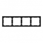 Рамка на 4 поста для розеток и выключателей LeDron 4 Frame PC Black от ImperiumLoft