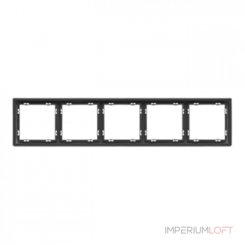 Рамка на 5 постов для розеток и выключателей LeDron 5 Frame PC Grey от ImperiumLoft