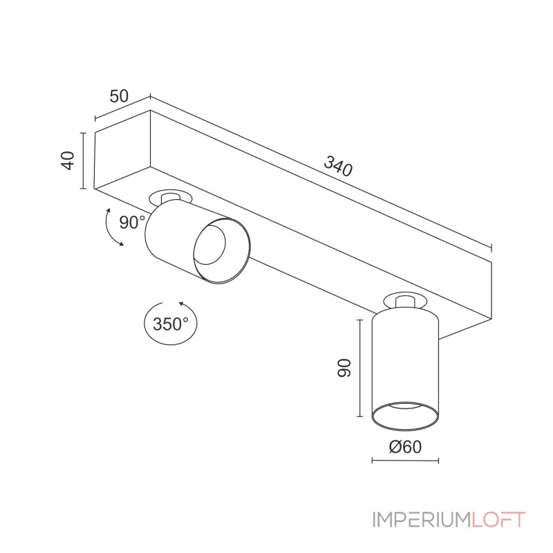 Потолочный поворотный светодиодный светильник LeDron SAGITONY SAGITONY E2 S60 Wh-B 4000K от ImperiumLoft Потолочный поворотный светодиодный светильник LeDron SAGITONY SAGITONY E2 S60 Wh-B 4000K от ImperiumLoft
