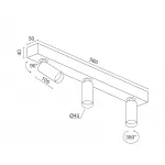 Потолочный поворотный светодиодный светильник LeDron SAGITONY SAGITONY E3 S40 Dim B-Gl 4000K от ImperiumLoft