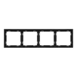 Рамка на 4 поста для розеток и выключателей LeDron 4 Frame PC Black от ImperiumLoft