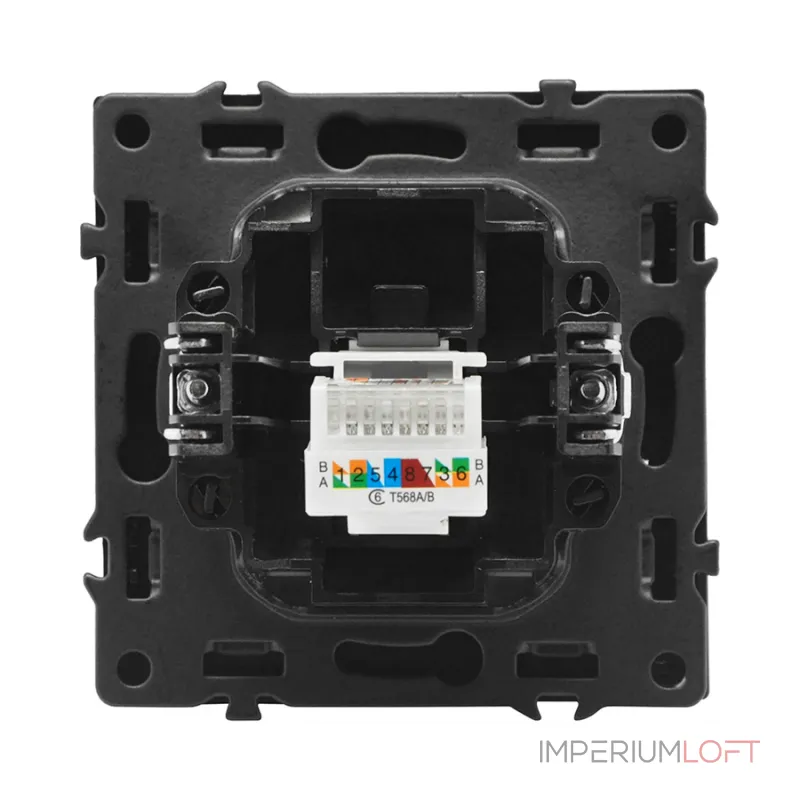 Розетка компьютерная одиночная LeDron CAT 6 (DATA) Grey от ImperiumLoft