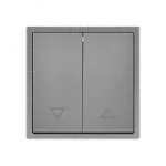 Двухклавишный жалюзийный выключатель LeDron 2 Gang Curtain Switch Light Grey от ImperiumLoft
