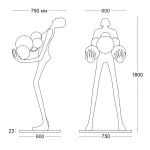Дизайнерский торшер LeDron Сила света BN62 от ImperiumLoft