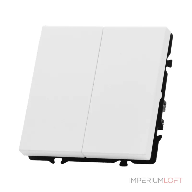 Выключатель двухклавишный звонкового типа LeDron 2G Reset White от ImperiumLoft Выключатель двухклавишный звонкового типа LeDron 2G Reset White от ImperiumLoft