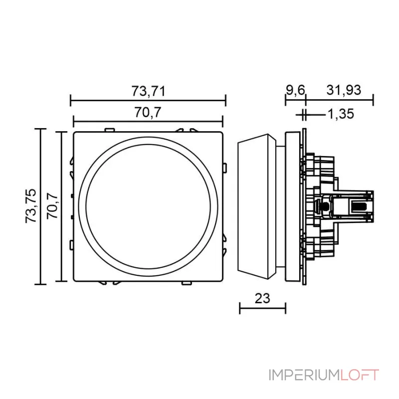 Кнопка управления умным домом LeDron Smart Knob F70 Grey-Silver от ImperiumLoft