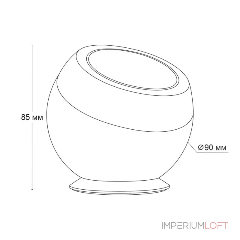 Кнопка на стеклянном держателе Crystal Smart Knob Black от ImperiumLoft
