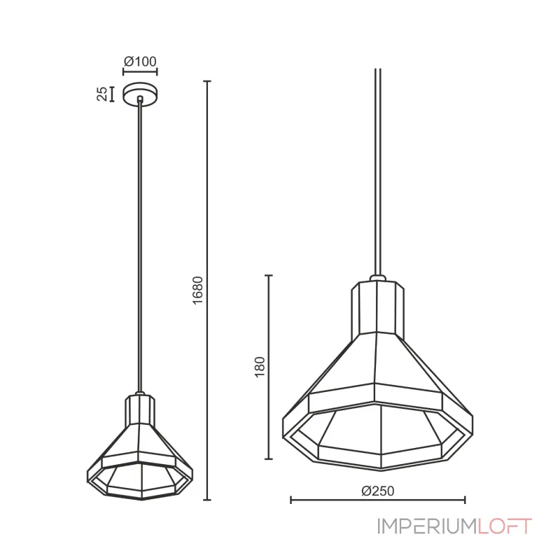 Подвесной светильник LeDron SCOPE MH-2516W Подвесной светильник LeDron SCOPE MH-2516W