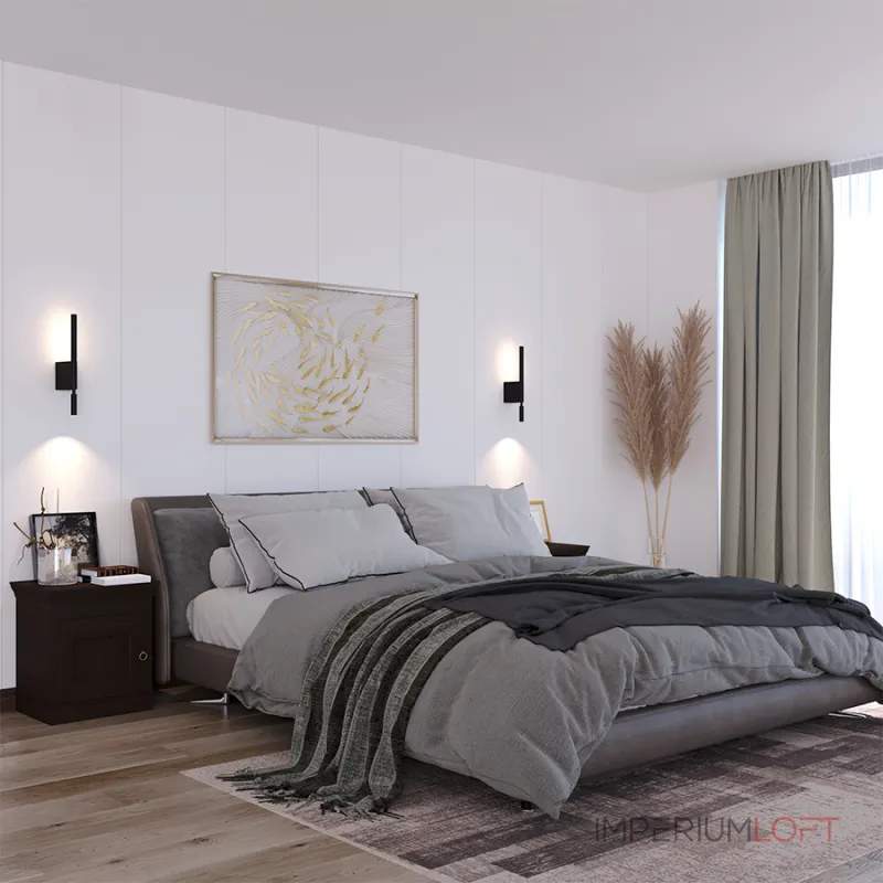 Настенный светодиодный светильник LeDron SPIN Y9133 Black от ImperiumLoft