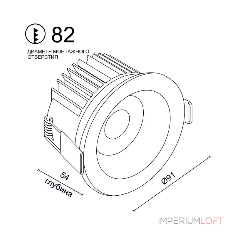 Встраиваемый светодиодный светильник LeDron DL3043-15 DL3043-15 Brushed Nickel от ImperiumLoft