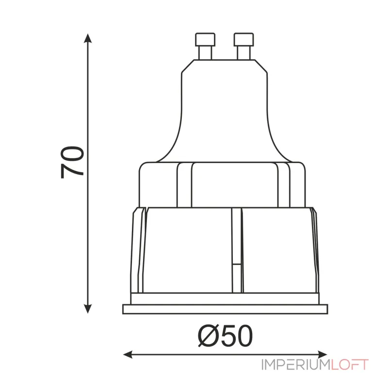 Светодиодная лампа LeDron LDR-GU10 9W 3000K от ImperiumLoft