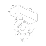 Настенно-потолочный поворотный светодиодный светильник LeDron SAGITONY SAGITONY E S75 White от ImperiumLoft