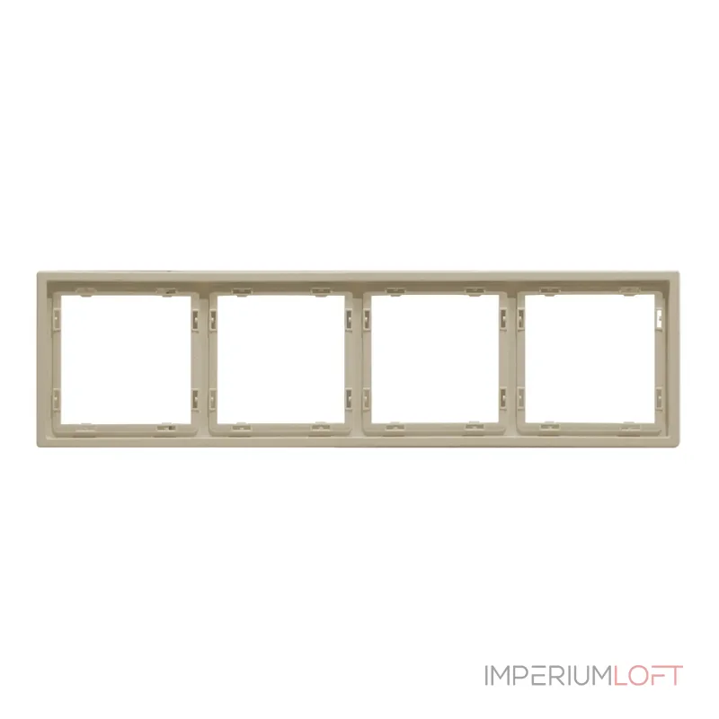 Рамка на 4 поста для розеток и выключателей LeDron 4 Frame PC Cashmere от ImperiumLoft Рамка на 4 поста для розеток и выключателей LeDron 4 Frame PC Cashmere от ImperiumLoft