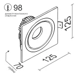 Встраиваемый светодиодный светильник LeDron LH10 LH10 SQ White от ImperiumLoft