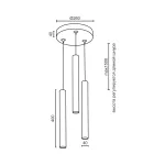 Подвесной светодиодный светильник Ledron SAGITONY R3 T40 Dim White-Black 4000K от ImperiumLoft