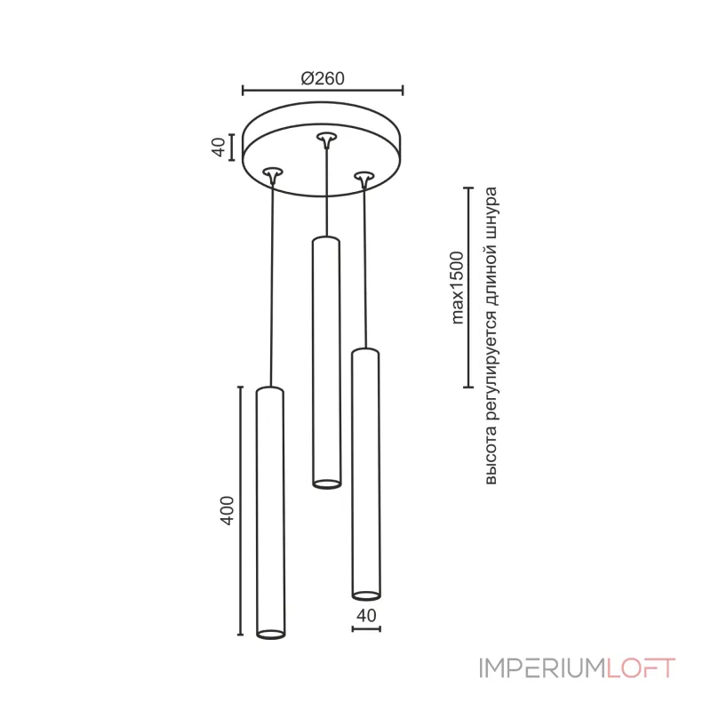 Подвесной светодиодный светильник Ledron SAGITONY R3 T40 Dim White-Black 4000K от ImperiumLoft Подвесной светодиодный светильник Ledron SAGITONY R3 T40 Dim White-Black 4000K от ImperiumLoft