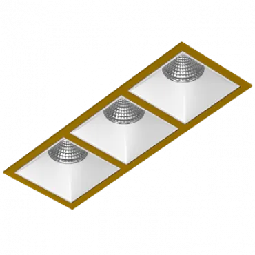 Встраиваемый светодиодный светильник LeDron RISE KIT RISE KIT 3 LED 4000K Gold-White