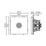 Телевизионная розетка LeDron Satellite Socket Cashmere от ImperiumLoft