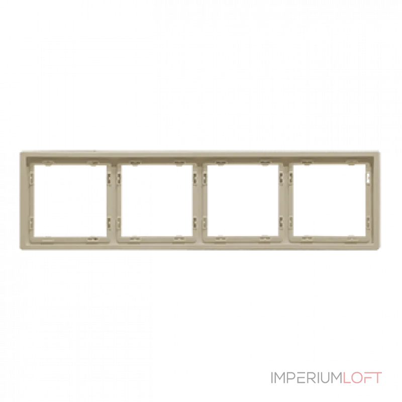 Рамка на 4 поста для розеток и выключателей LeDron 4 Frame PC Cashmere от ImperiumLoft Рамка на 4 поста для розеток и выключателей LeDron 4 Frame PC Cashmere от ImperiumLoft