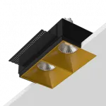 Встраиваемый светильник под сменную лампу LeDron RISE SQ H KIT2 RISE SQ H KIT2 Gold от ImperiumLoft