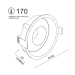 Встраиваемый поворотный светодиодный светильник LeDron KRIS IN KRIS IN Black-Gold от ImperiumLoft