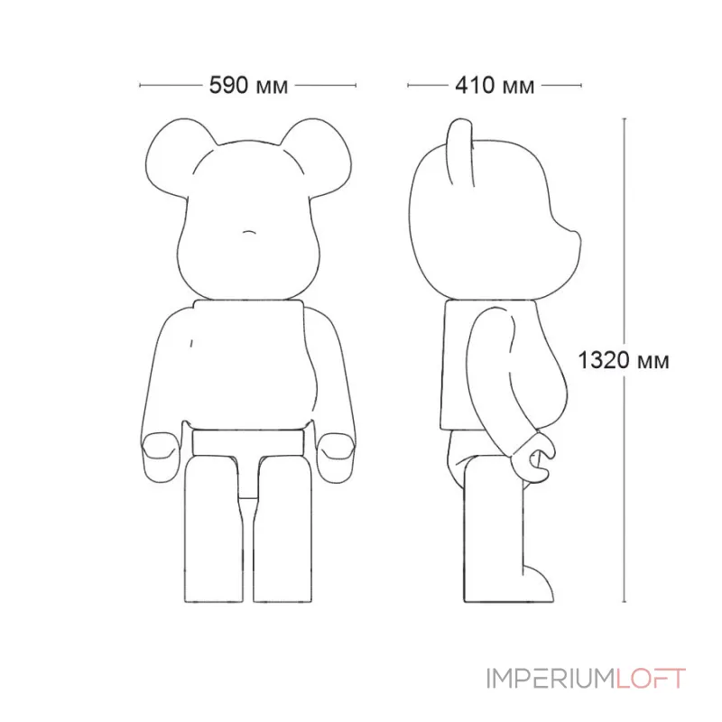 Статуэтка LeDron BEAR Middle BN96 Blue от ImperiumLoft