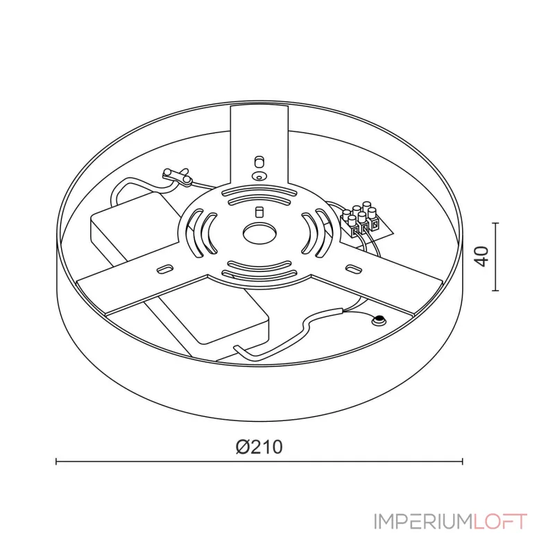 Потолочный светодиодный светильник LeDron LTD0291-20W-Y LTD0291-20W-Y 3000K Triac Dim от ImperiumLoft