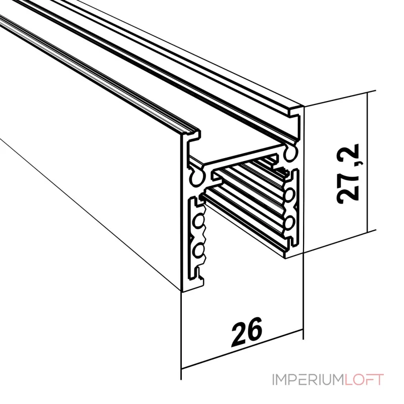 Накладной магнитный трек LeDron АВД-5412 Mini АВД-5412 White от ImperiumLoft