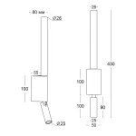Настенный светодиодный светильник LeDron SPIN Y9133 Gold от ImperiumLoft