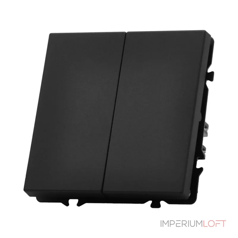 Выключатель двухклавишный звонкового типа LeDron 2G Reset Black от ImperiumLoft Выключатель двухклавишный звонкового типа LeDron 2G Reset Black от ImperiumLoft