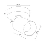 Потолочный поворотный светодиодный светильник LeDron SAGITONY SAGITONY R1 S60 Dim White от ImperiumLoft