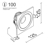 Встраиваемый поворотный светодиодный светильник LeDron MJ1006 MJ1006 SQ White от ImperiumLoft