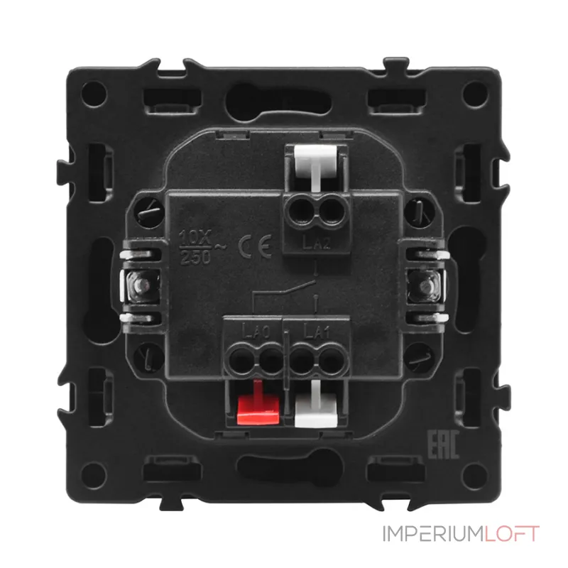 Одноклавишный проходной переключатель с LED-подсветкой LeDron 1 Gang 2 Way LED Grey от ImperiumLoft