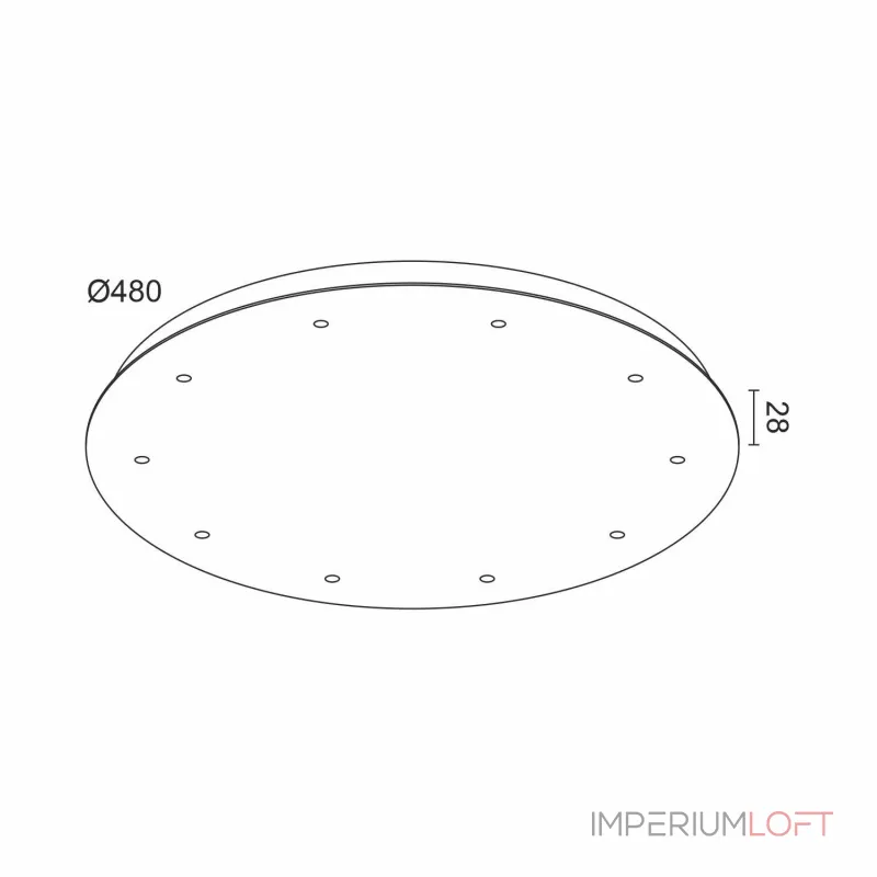 Основание круглое LeDron D500-10 Основание Ф500х10(белый) от ImperiumLoft