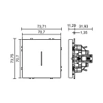 Одноклавишный проходной переключатель с LED-подсветкой LeDron 1 Gang 2 Way LED Grey от ImperiumLoft