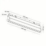 Светодиодный светильник для магнитной системы LeDron CONTROL RTA20-18 White от ImperiumLoft