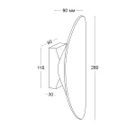 Настенный светодиодный светильник LeDron OVAL ZD8174B-12W Black от ImperiumLoft