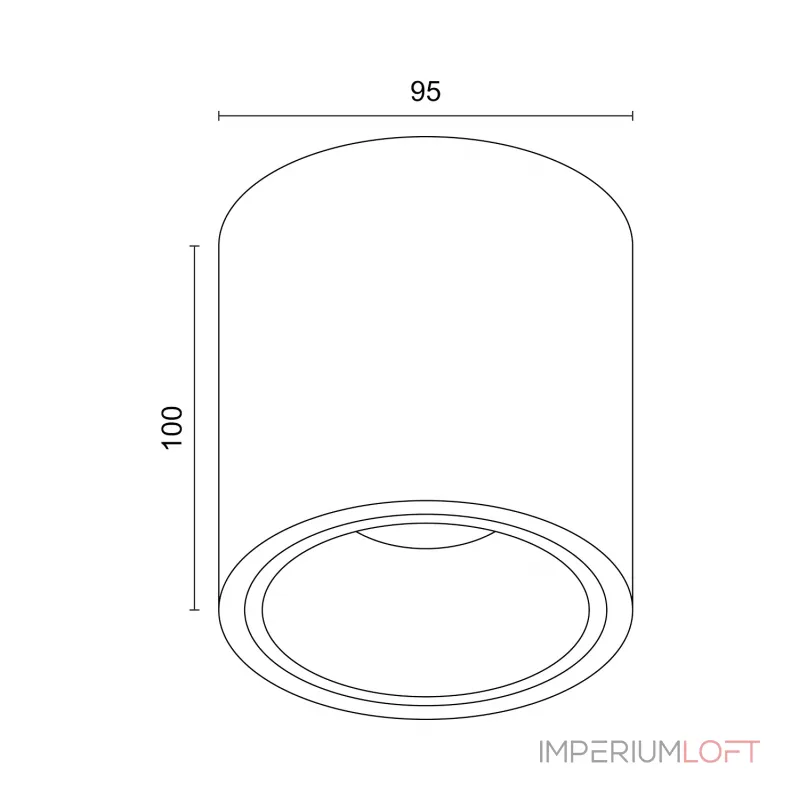 Потолочный светодиодный светильник LeDron RINBOK RINBOK White-Black TRIAC 4000K от ImperiumLoft