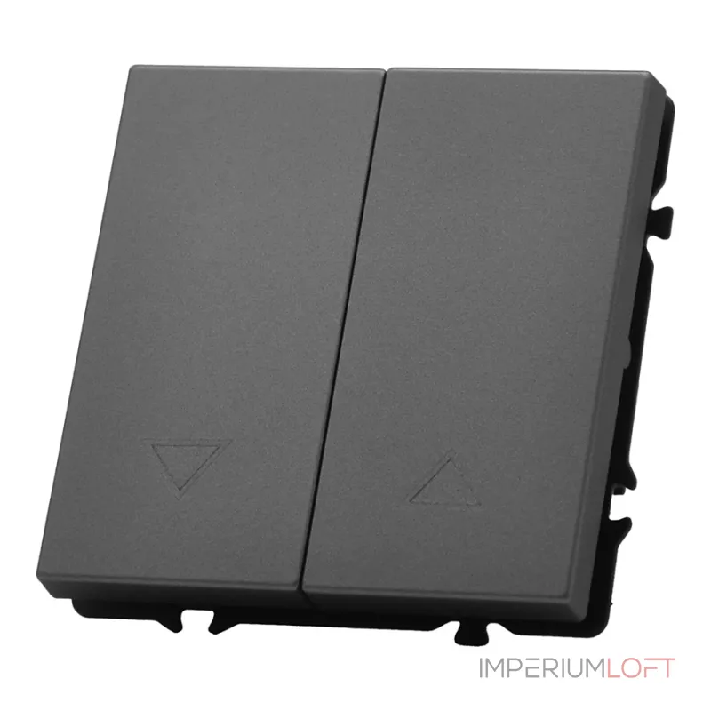 Двухклавишный жалюзийный выключатель LeDron 2 Gang Curtain Switch Grey от ImperiumLoft