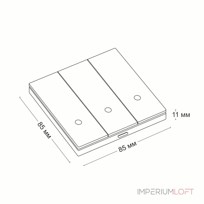 Выключатель трехклавишный LeDron Zigbee XZ-ACK103 Black от ImperiumLoft Выключатель трехклавишный LeDron Zigbee XZ-ACK103 Black от ImperiumLoft