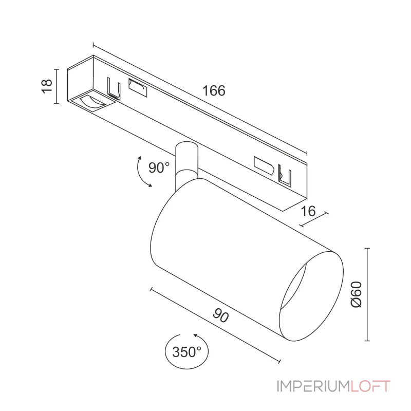 Светильник трековый LeDron Sagi Sagi S60 Zigbee Bl 3K от ImperiumLoft