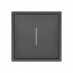 Одноклавишный проходной переключатель с LED-подсветкой LeDron 1 Gang 2 Way LED Grey от ImperiumLoft