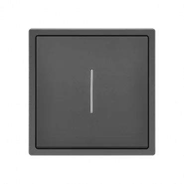 Одноклавишный проходной переключатель с LED-подсветкой LeDron 1 Gang 2 Way LED Grey