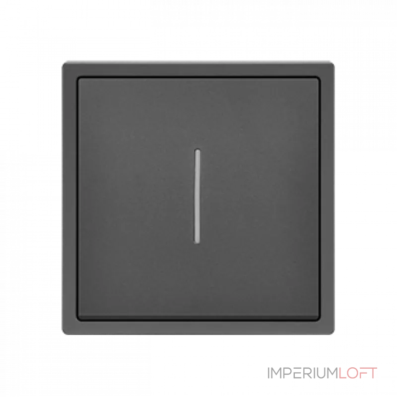 Одноклавишный проходной переключатель с LED-подсветкой LeDron 1 Gang 2 Way LED Grey от ImperiumLoft