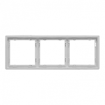 Рамка на 3 поста для розеток и выключателей LeDron 3 Frame PC White