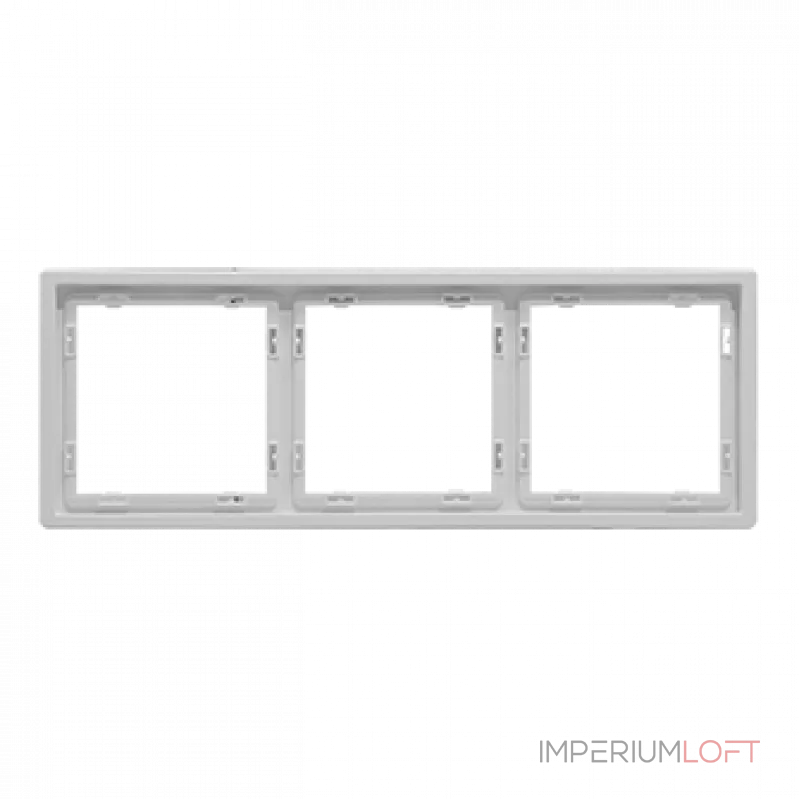 Рамка на 3 поста для розеток и выключателей LeDron 3 Frame PC White от ImperiumLoft